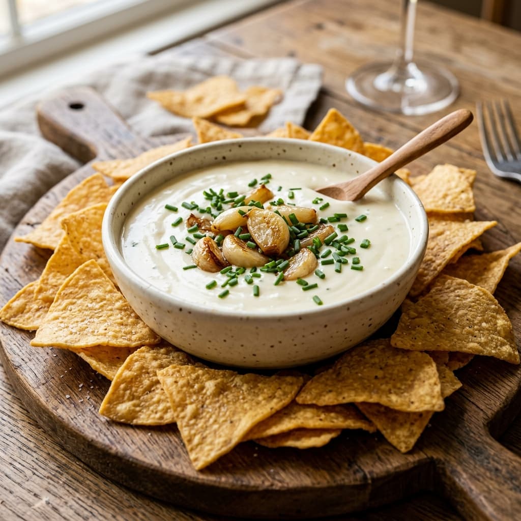 Dip Cremoso de Queso Blanco & Ajo Asado